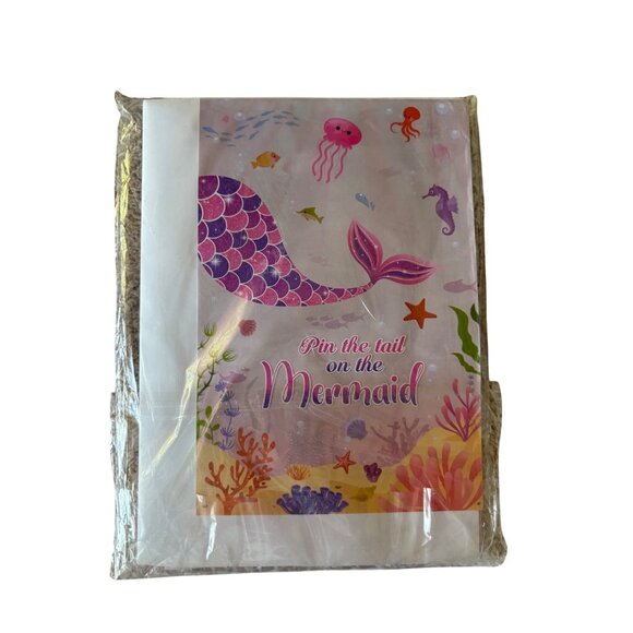 40 Piece Pin the Tail on The Mermaid Game for Kids Girls Birthday Party - Picture 1 of 3